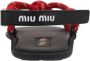 Miu Rode platte sandalen met enkelband Red Dames - Thumbnail 3