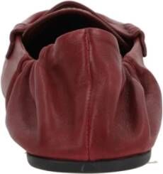 Miu Rode Robijn Leren Loafers Red Dames