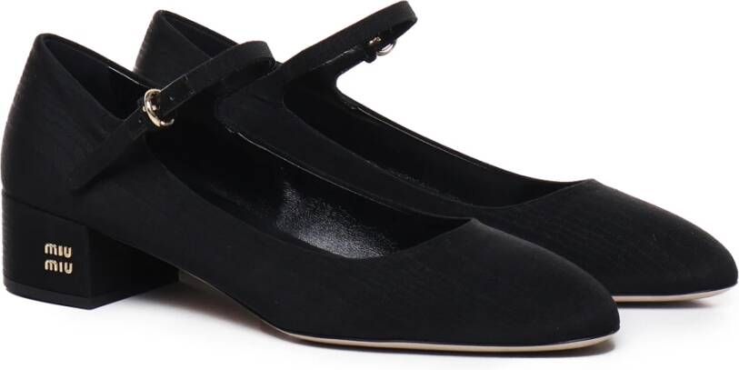 Miu Zwarte Hak Decollete Schoenen Black Dames