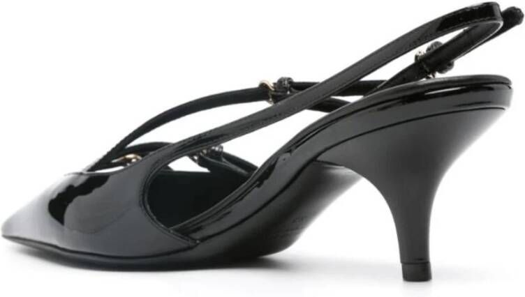 Miu Zwarte Leren Slingback Pumps Black Dames