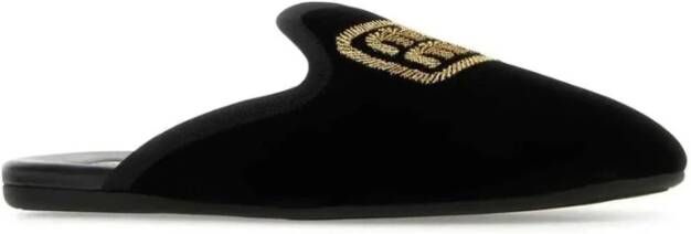 Miu Zwarte Slip-On Geborduurde Muiltjes Black Dames