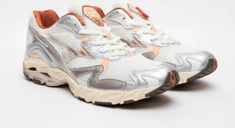 Mizuno Beige Veterschoenen Mesh Zilver Multicolor Heren