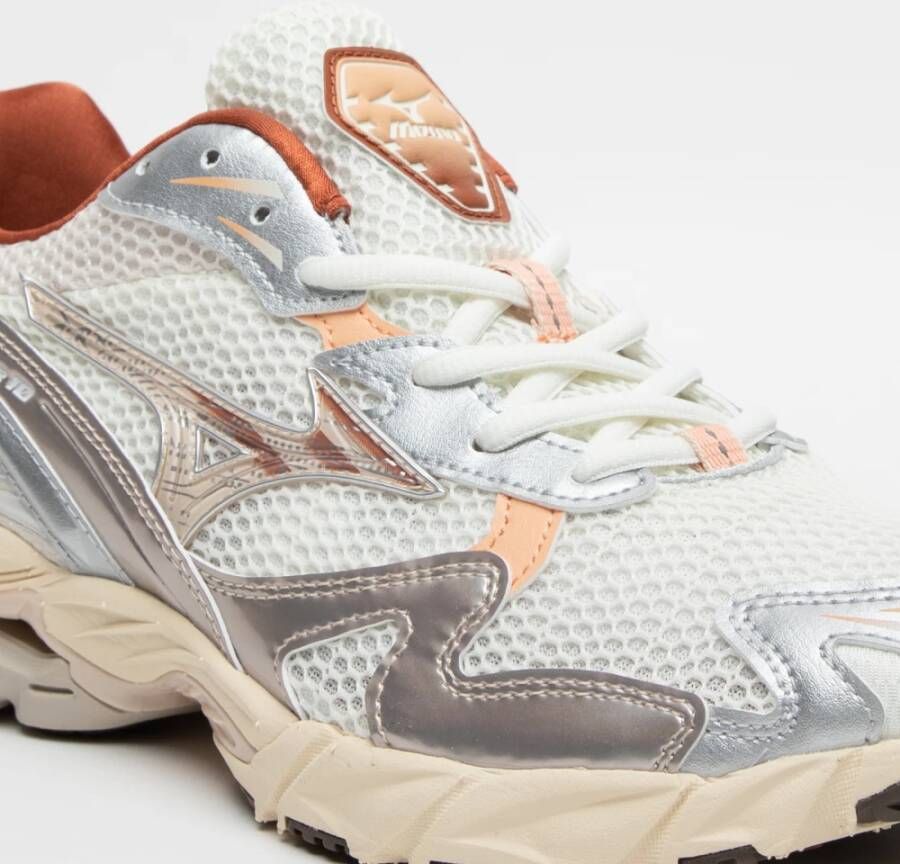 Mizuno Beige Veterschoenen Mesh Zilver Multicolor Heren