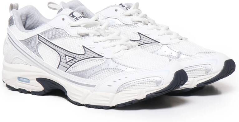 Mizuno Witte Sneakers met Logo Detail White Heren