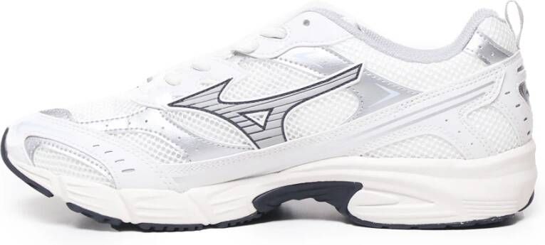 Mizuno Witte Sneakers met Logo Detail White Heren