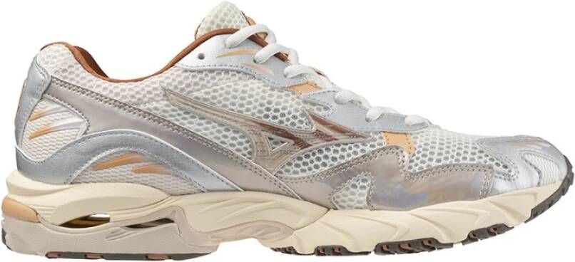 Mizuno Witte Wave Rider 10 Sneakers Beige Heren