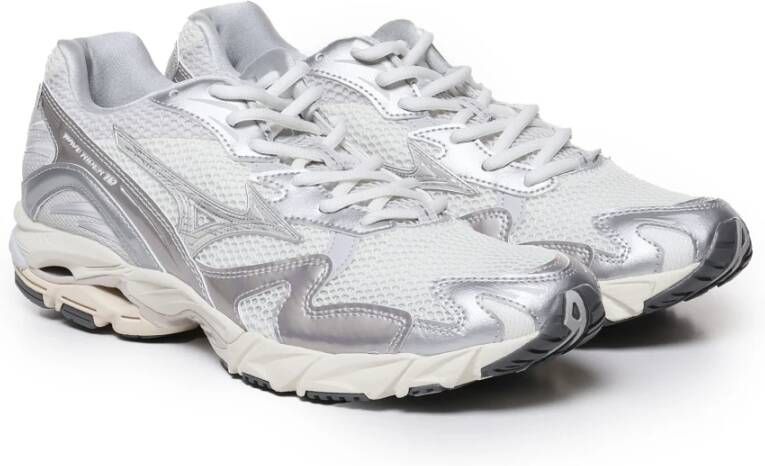 Mizuno Zilveren Sneakers met Wave Technologie Gray Heren