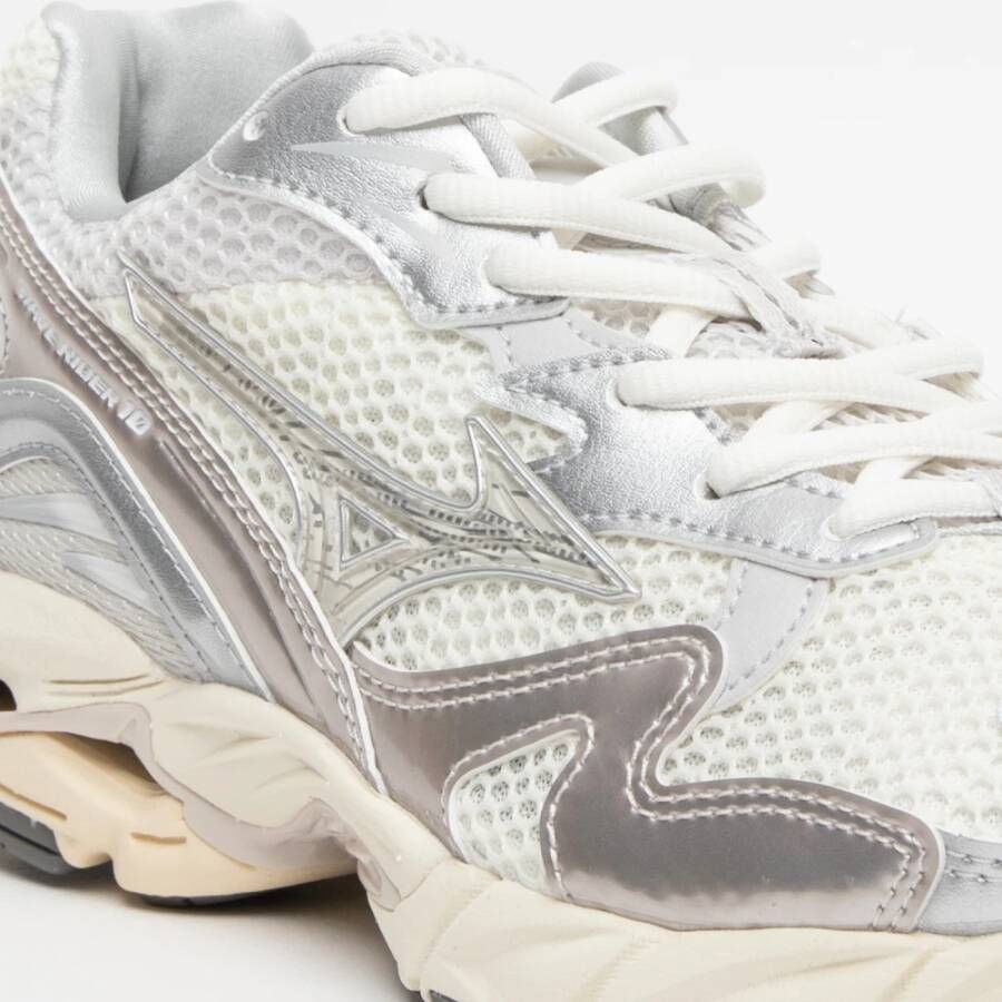 Mizuno Zilveren Veterschoenen Mesh Crème Gray Dames