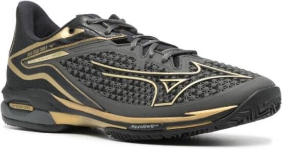 Mizuno Zwarte Sneakers met Paneeldesign Multicolor Heren