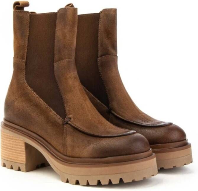 MJUS Chelsea Boots Beatles voor dames Brown Dames