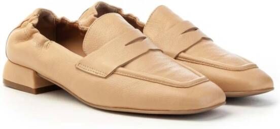 MJUS Elastische Leren Mocassin Damesschoen Beige Dames