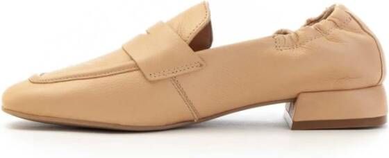 MJUS Elastische Leren Mocassin Damesschoen Beige Dames