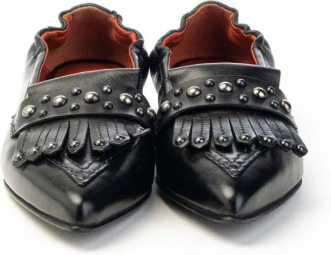 MJUS Fringe en Studs Loafer Vrouwen Black Dames