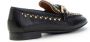 MJUS Gestikte Loafer met Gouden Studs Black Dames - Thumbnail 3