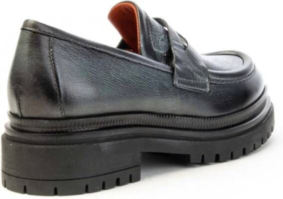 MJUS Leren Loafer met 4 5 cm Hak Gray Dames