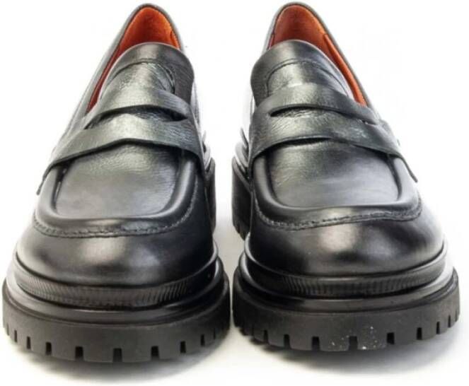 MJUS Leren Loafer met 4 5 cm Hak Gray Dames