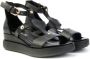 MJUS Leren Sleehak Sandaal Slave Stijl Black Dames - Thumbnail 2