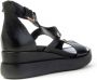 MJUS Leren Sleehak Sandaal Slave Stijl Black Dames - Thumbnail 3