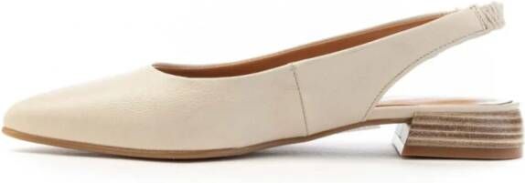 MJUS Leren Slingback Sandalen voor Vrouwen Beige Dames