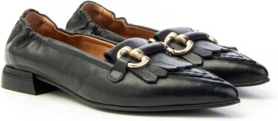 MJUS Loafer met franje en gesp Black Dames