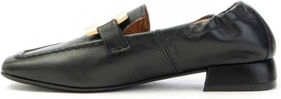 MJUS Metalen Loafer met Leren Bovenwerk Black Dames