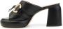 MJUS Plateau Sandaal met Metalen Klem Accessoire Black Dames - Thumbnail 4