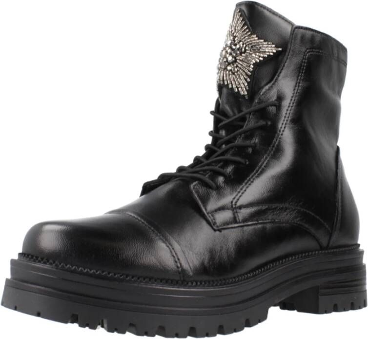 MJUS Stijlvolle Lace-up Laarzen Black Dames