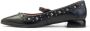 MJUS Zwarte Leren Studs Ballerina Schoenen Black Dames - Thumbnail 4