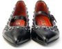 MJUS Zwarte Leren Studs Ballerina Schoenen Black Dames - Thumbnail 5