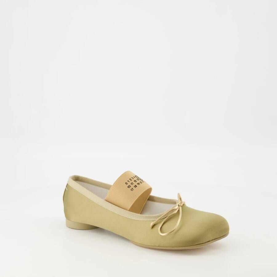 MM6 Maison Margiela Anatomische Groene Balletflats Lente-Zomer 2025 Green Dames