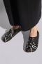 MM6 Maison Margiela Verf Spatler Leren Pantoffels Black Dames - Thumbnail 9