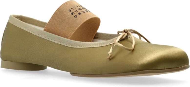 MM6 Maison Margiela Ballerina's met logo Green Dames