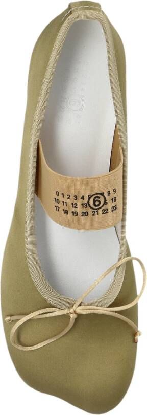 MM6 Maison Margiela Ballerina's met logo Green Dames