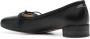 MM6 Maison Margiela Leren Ballerina`s met Strikdetail Black Dames - Thumbnail 2