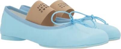 MM6 Maison Margiela Blauwe Satijnen Ballerina Schoenen Blue Dames