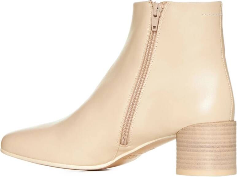 MM6 Maison Margiela Enkellaarzen Beige Dames