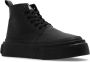 MM6 Maison Margiela Zwarte Leren Sneakers Ronde Neus Black Heren - Thumbnail 4