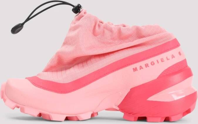 MM6 Maison Margiela Flamingo Pink Cross Low Sneakers Pink Dames