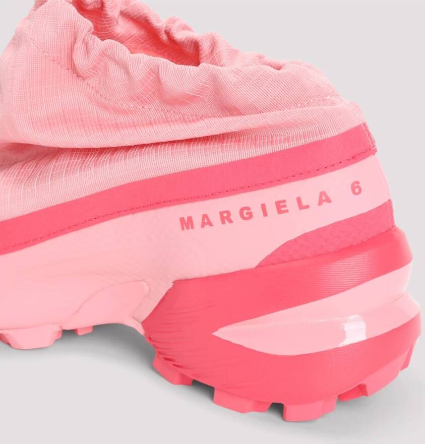 MM6 Maison Margiela Flamingo Pink Cross Low Sneakers Pink Dames