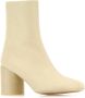 MM6 Maison Margiela Ivoor leren enkellaarzen 7cm hak Beige Dames - Thumbnail 2