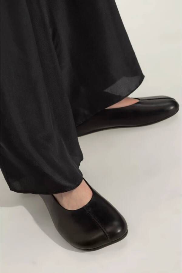 MM6 Maison Margiela Leren ballerina's Black Dames