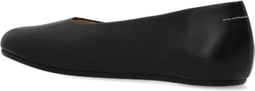 MM6 Maison Margiela Leren ballerina's Black Dames