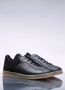 MM6 Maison Margiela Leren Court Sneakers Ronde Neus Vetersluiting Black Heren - Thumbnail 3