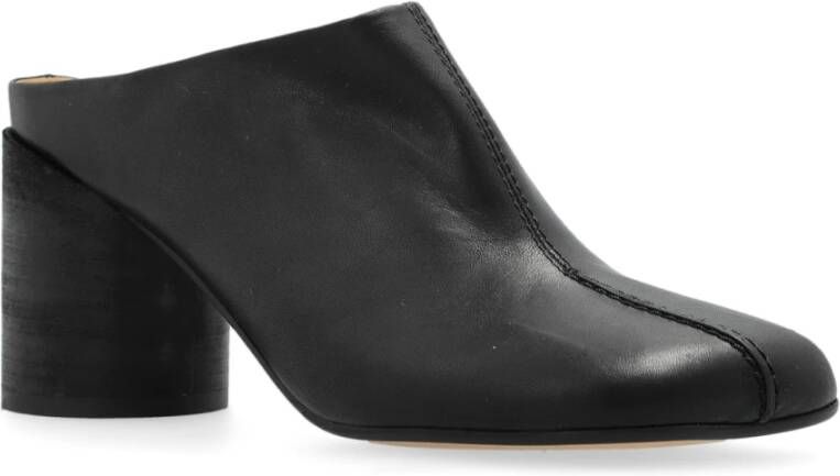 MM6 Maison Margiela Leren hakken muiltjes Black Dames