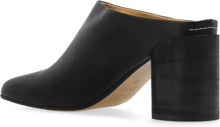 MM6 Maison Margiela Leren hakken muiltjes Black Dames