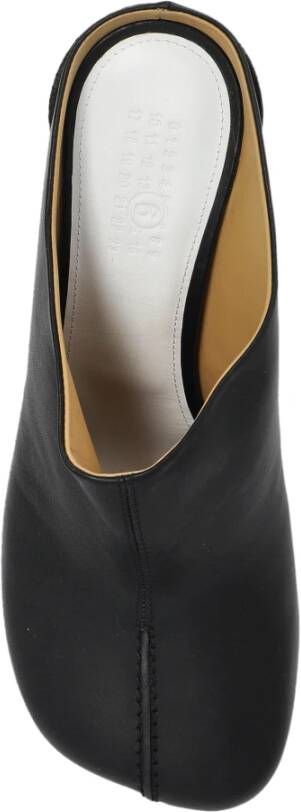 MM6 Maison Margiela Leren hakken muiltjes Black Dames