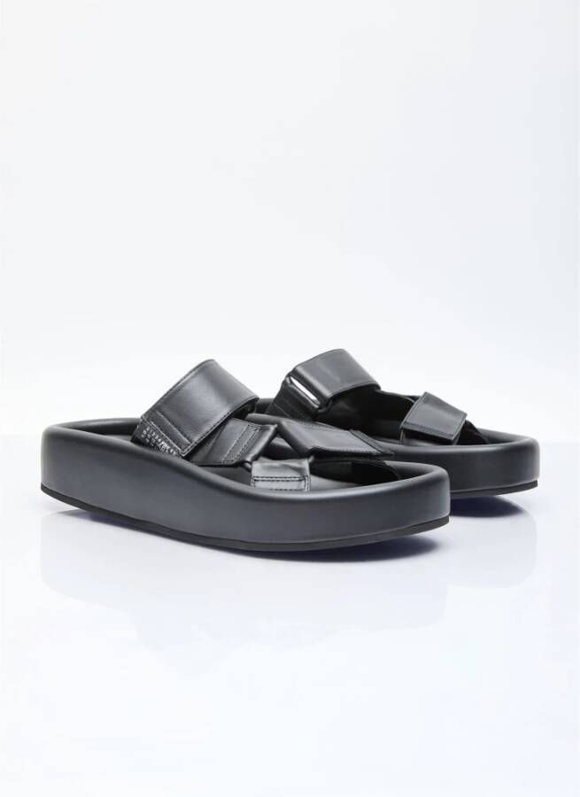 MM6 Maison Margiela Leren Plateau Sandalen Black Dames