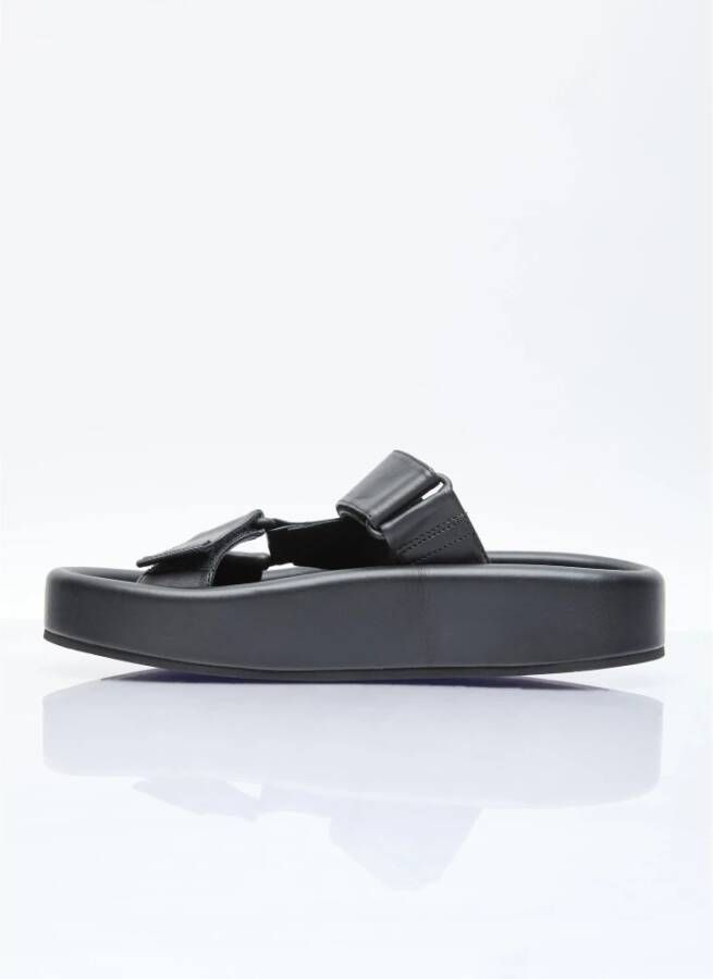 MM6 Maison Margiela Leren Plateau Sandalen Black Dames