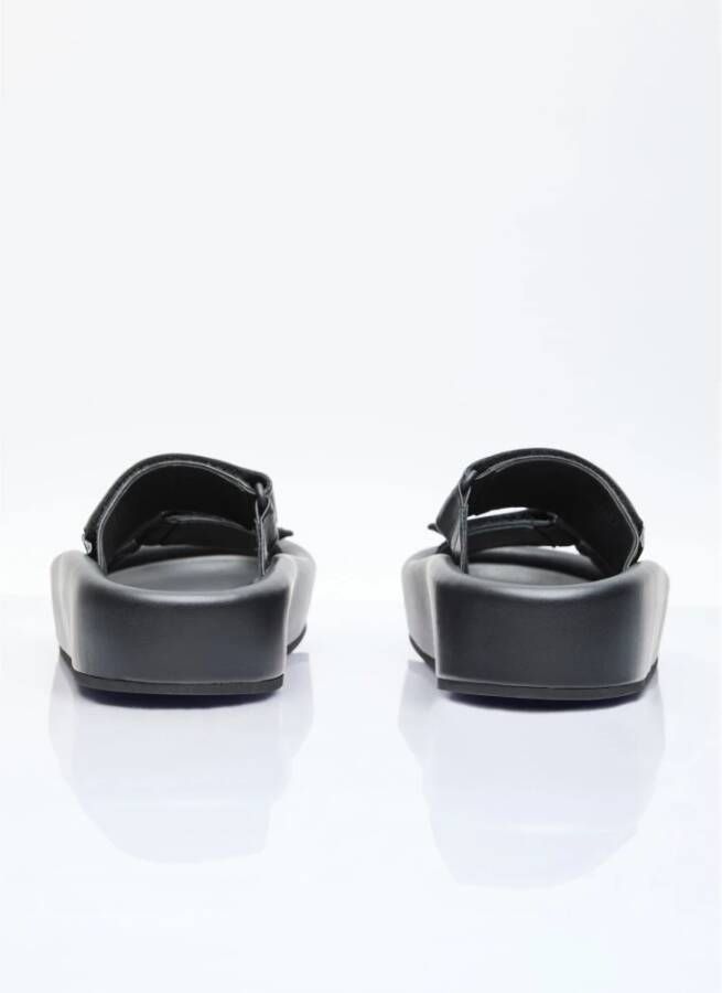 MM6 Maison Margiela Leren Plateau Sandalen Black Dames