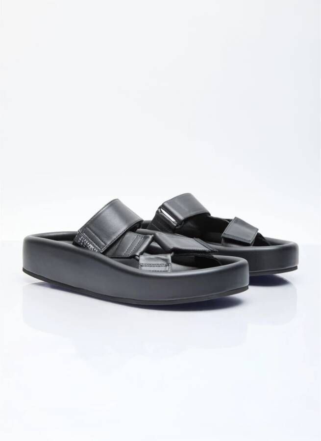 MM6 Maison Margiela Leren Plateau Sandalen Black Heren